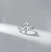 Venlis.V 5.00ct Marquise Cut Diamond Three Stone Ring with 0.50 ct Pear Cut Wings