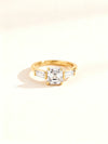3.50ct Asshcer Lab Grown Diamond Three-Stone Bezel Ring  with Pear  Side Stones