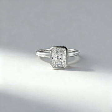 4.00ct Radiant Cut Lab-Grown Diamond Bezel Ring