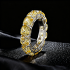 Venlis.V 0.50 ct (9.00ct in total) Yellow Cushion Cut Full Eternity Diamond  Ring