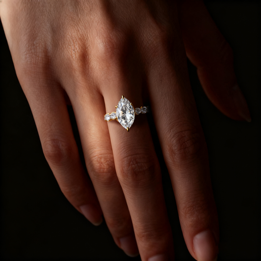Venlis.V 3.50ct Marquise Cut Diamond  Eternity Ring