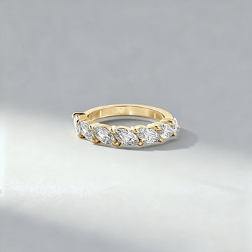 1.80ct Pear Cut Lab Grown Diamond Half-Eternity Band (0.20 ct per Stone)
