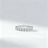 0.10 ct Oval Cut Diamond Half-Circle Eternity Ring (1.00 ct Total)