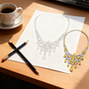 Yellow Diamond Butterfly Necklace
