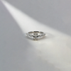 1.00 ct Oval Cut Lab Grown Diamond Ring with 0.30 ct six Marquise Side Stones