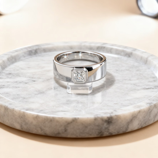 1.00ct Radiant Cut Bezel Men’s Band