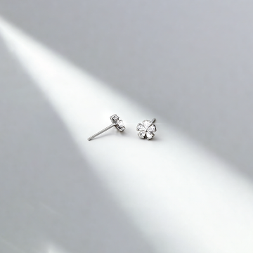 0.80 ct Pear Cut Five Petal Flower Lab Grown Diamond Stud Earrings