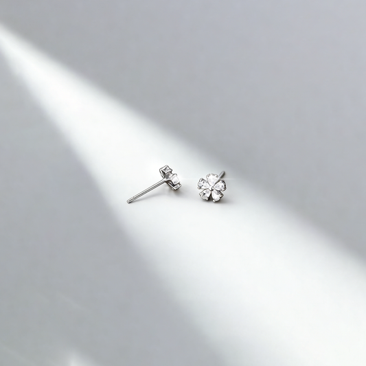 0.80 ct Pear Cut Five Petal Flower Lab Grown Diamond Stud Earrings