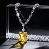 15.00ct Radiant Yellow Lab-Grown Diamond Pendant Necklace