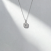 1.00 ct Round Cut Lab-Grown Diamond Pendant Necklace with 0.30 ct Halo Diamonds