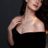 7.00ct Pear Drop V-Shaped Lab-Grown Diamond Necklace