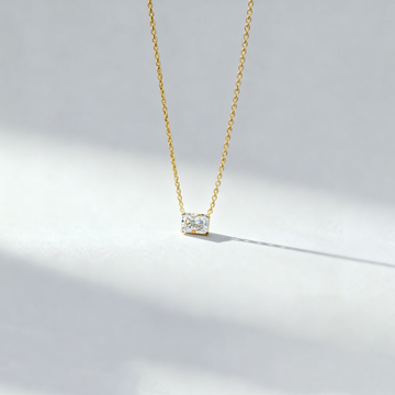 3.00 ct Emerald Cut Horizontal Lab Grown Diamond Pendant