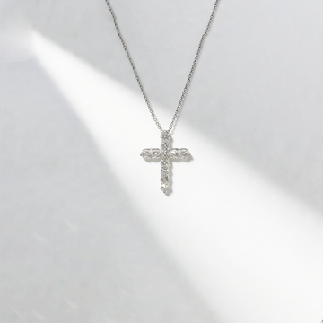 1.80 ct Cross Lab-Grown Diamond Pendant Necklace (Size L)