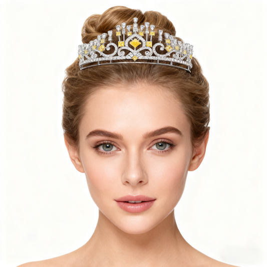 Crown of Radiance Royal Yellow Lab Grown Diamond Tiara