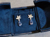 Atelier Gemstone 2.60 Carat Pear Cut Purple Aquamarine Drop Earrings Luxury 925 Sterling Silver 18K Gold Plated