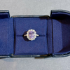 Atelier gemstone 3.50 Carat Oval Cut Lab Grown Pink Sapphire Halo Statement Pendant Luxury Gemstone Necklace 925 Sterling Silver 18K Gold Plated
