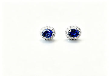 Atelier Gemstone 4.80 Carat Oval Cut Ruby Drop Earrings Luxury 925 Sterling Silver 18K Gold Plated