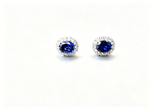 Atelier Gemstone 4.80 Carat Oval Cut Ruby Drop Earrings Luxury 925 Sterling Silver 18K Gold Plated