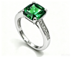 Atelier Gemstone 5.42 Carat Cushion Cut Lab Grown Green Tsavorite Garnet 4-Prong Solitaire Ring with Diamond Pavé 925 Sterling Silver (18K Gold Plated)