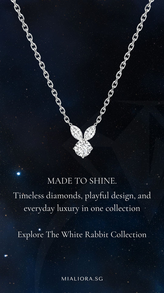 The White Rabbit Candy x Mia Liora 0.90ct Lab Grown Diamond Adult Necklace in 9K Solid Gold