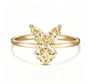 The White Rabbit Candy x Mia Liora Yellow Moissanite Adult Ring in 925 Sterling Silver with Yellow Gold Plating