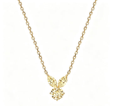 The White Rabbit Candy x Mia Liora Yellow Moissanite Adult Pendant in 925 Sterling Silver with Yellow Gold Plating