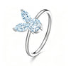 The White Rabbit Candy x Mia Liora Blue Moissanite Adult Ring in 925 Sterling Silver