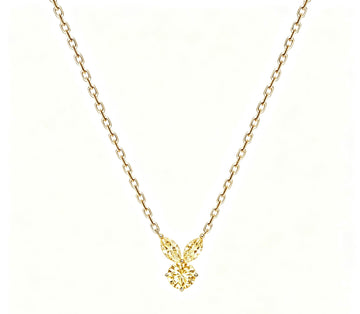 The White Rabbit Candy x Mia Liora Yellow Moissanite Children's Pendant in 925 Sterling Silver with Yellow Gold Plating