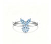 The White Rabbit Candy x Mia Liora Blue Moissanite Children's Ring in 925 Sterling Silver