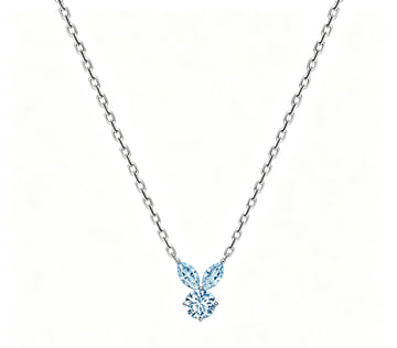The White Rabbit Candy x Mia Liora Blue Moissanite Children's Pendant in 925 Sterling Silver