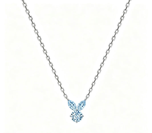 The White Rabbit Candy x Mia Liora Blue Moissanite Children's Pendant in 925 Sterling Silver