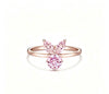 The White Rabbit Candy x Mia Liora Pink Moissanite Children's Ring in 925 Sterling Silver with Rose Gold Plating