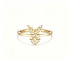 The White Rabbit Candy x Mia Liora Yellow Moissanite Children's Ring in 925 Sterling Silver with Yellow Gold Plating