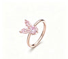 The White Rabbit Candy x Mia Liora Pink Moissanite Children's Ring in 925 Sterling Silver with Rose Gold Plating