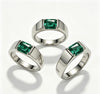 Atelier Gemstone 2.93 Carat Emerald Cut Lab Grown Emerald Men’s Statement Ring Luxury 925 Sterling Silver