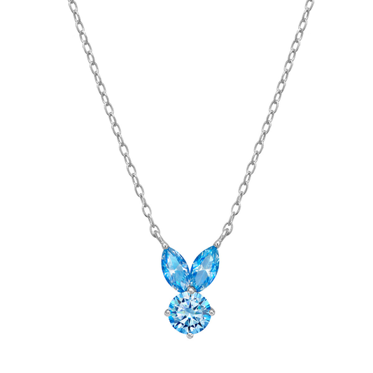 The White Rabbit Candy x Mia Liora Blue Moissanite Adult Pendant in 925 Sterling Silver