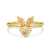 The White Rabbit Candy x Mia Liora Yellow Moissanite Adult Ring in 925 Sterling Silver with Yellow Gold Plating