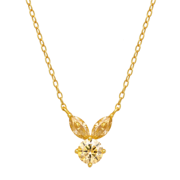 The White Rabbit Candy x Mia Liora Yellow Moissanite Adult Pendant in 925 Sterling Silver with Yellow Gold Plating
