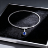 5.00ct Royal Blue Sapphire & Lab-Grown Diamond Azure Luminance Drop Necklace