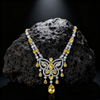 Yellow Diamond Butterfly Necklace