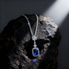 5.00ct Royal Blue Sapphire & Lab-Grown Diamond Azure Luminance Drop Necklace