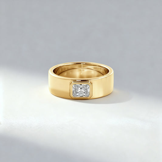 0.40 ct Radiant Cut Bezel-Set Men’s Band