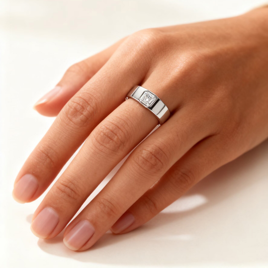 1.00ct Radiant Cut Bezel Men’s Band