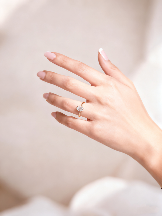 1.50ct Oval Cut Lab-Grown Diamond Bezel Ring