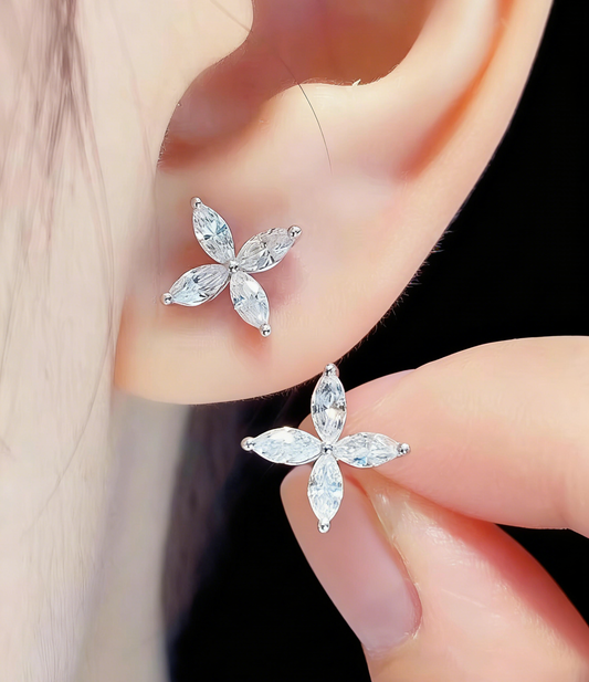 1.10 ct Marquise cut Butterfly Shape Lab-Grown Diamond Stud Earrings (0.55 ct per ear)