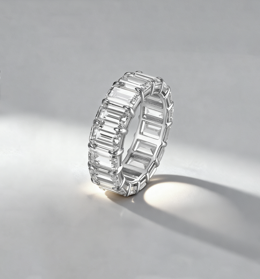 Venlis.V 0.50 ct Emerald Cut Diamond  Full Eternity Ring