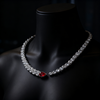 2.00ct Modern Ruby Drop & Lab-Grown Diamond Choker Necklace