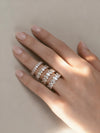 3.50ct Oval Cut Lab Grown Diamond Half-Eternity Band (0.50 ct per Stone