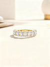 3.20 ct Oval Cut Lab Grown Diamond Half-Eternity Band (0.40 ct per Stone)