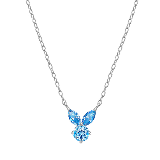 The White Rabbit Candy x Mia Liora Blue Moissanite Children's Pendant in 925 Sterling Silver